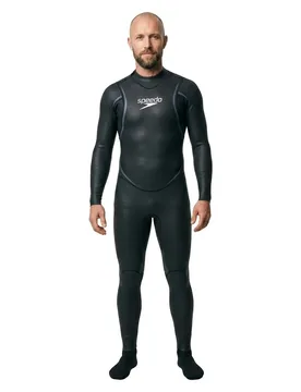 Proton Long Sleeve Neoprene Wetsuit Black / Dye Blue M Men - Speedo - FashionsVida