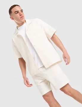 Mens Pantaloncino Seersucker - Crema, crema crema Uomo taglia XXL - Adidas - FashionsVida