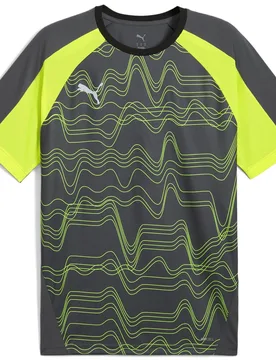 Mens Individualliga Graphic Jersey T-Shirt In Gray/yellow - Grey - Size Medium - Puma - FashionsVida