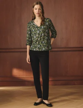 Pantalón pitillo básico 5 bolsillos de mujer piel de melocotón - Lloyd's - FashionsVida