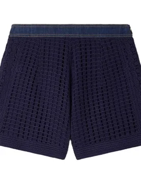 Short de mujer de talle alto, evasé y efecto ganchillo - sandro - FashionsVida