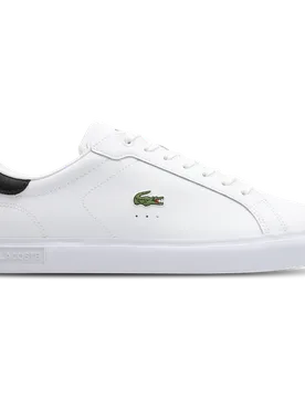 Powercourt Men's Sneakers - White - Size 9.5 - Leather - White - Size: 9.5 - Lacoste - FashionsVida
