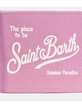 Neceser de tejido canvas con cierre de cremallera y logo en parte frontal - MC2 Saint Barth - FashionsVida