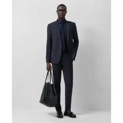 Traje de hombre slim fit half canvas liso