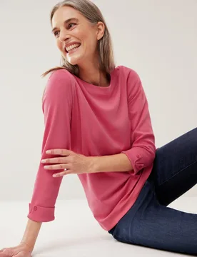 Baumwollshirt Softrib, normale Größen, Farbe Pink, 36, hautsympathische Baumwolle bequem, da elastisch Damen - Walbusch - FashionsVida