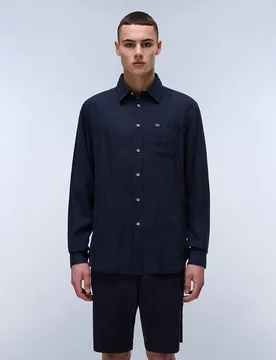 Camisa de lino de hombre linen ls de corte regular y manga larga - Napapijri - FashionsVida