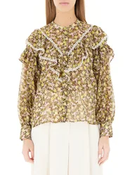 Blusa con volants VERDE OLIVA 42