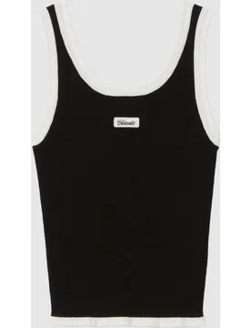 Top de punto de mujer sin mangas y cuello redondo - CLAUDIE PIERLOT - FashionsVida