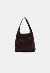 Schultertasche in Wildlederoptik Braun OS
