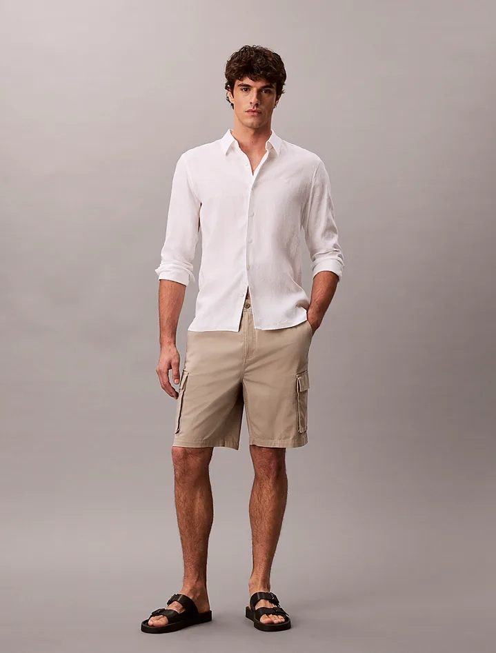 Calvin klein shorts cargo uomo kaki - Calvin Klein - FashionsVida