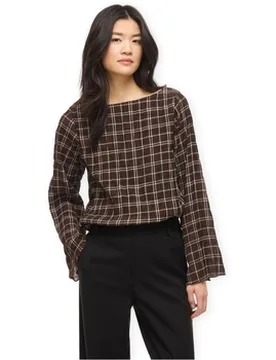 Blusen Top Ebla - Coffe Bean/birch Fr 38;Fr 42 Female - Vila - FashionsVida