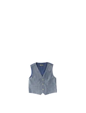 Gilet misto lino AZZURRO POLVERE 5 - Mayoral - FashionsVida