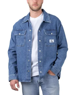 Boxy Loose Shirt Denim Medium XL Herren - Calvin Klein - FashionsVida