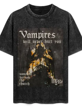 Vampires Burning Church T-Shirt Outdoor Sports Short Sleeve Top - Aliexpress - FashionsVida
