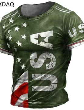 USA And National Flag Graphic Men's Street T-Shirts Short Sleeve America Trend 3D Print T Shirt 6XL Plus Size O-Neck Casual Tops - Aliexpress - FashionsVida