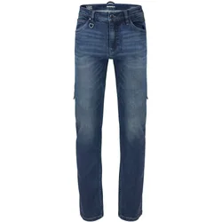 Jeans Moto J-FIT SUPERSLIM SHORT Blue Dark Used taglia 31