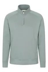 Bamburgh Mens Half Zip Jumper - Green
