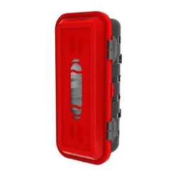 Portable Fire Extinguisher Cabinet Red One Size unisex
