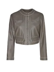Giacca in pelle marrone 40