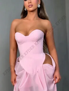 Pink A Line Satin Sweetheart Evening Dresses Custom Formal Party Celebrity Occasion Dresses Vestidos De Fiesta Customized - Aliexpress - FashionsVida