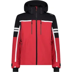Man jacket zip hood chaqueta esquí hombre Rojo (46)