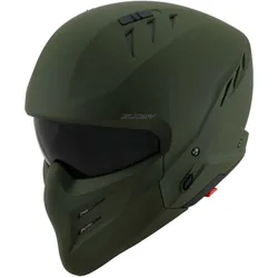 Casco Moto Jet ARMOR PLAIN Verde Militare Opaco taglia S