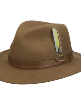 Halderson VitaFelt Wool Hat by - olive - Size: M (56-57 cm) - Stetson - FashionsVida