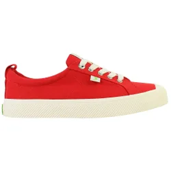 Oca Low Unisex Red Plimsolls - Size Uk 11.5