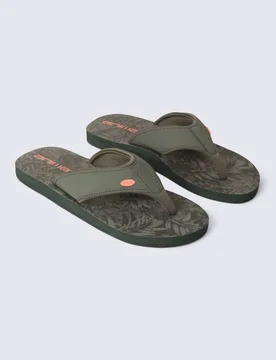 Swish Womens Flip-Flops - Green - Green - Size: 7 - Animal - FashionsVida