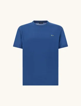 T-shirt in cotone jersey uomo bluette - Paul&Shark - FashionsVida