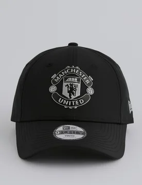 Manchester United x Kids Reflective Crest 9Forty Cap Black YOUTH - New era - FashionsVida
