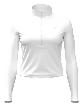 T-shirt à Manches Longues Avec Demi-zip Motion White / Halo Gray S - Under armour - FashionsVida