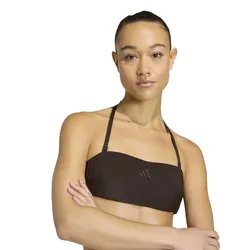 Iconisea Ribbed Padded Bandeau Bikini Top Aurora Coffee 40 Women