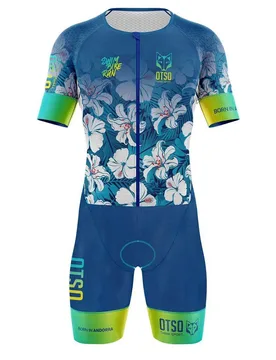 Trisuit à Manches Courtes Swim Bike Run Flower Reconditionné - OTSO - FashionsVida