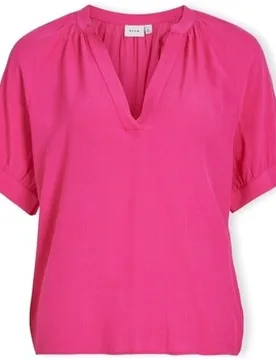 Blusen Vila Top Fulia S/s - Cabaret Fr 36;Fr 38 Female - Only - FashionsVida