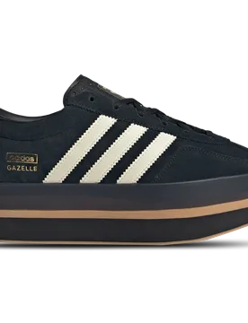 Gazelle Damen Sneaker - Schwarz - Größe 42 2/3 - Leder Black 42 2/3 - Adidas - FashionsVida