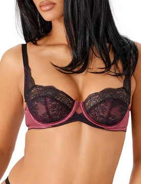 Womens Vip Confession Balcony Bra - Black Polyamide - Size 32e - Gossard - FashionsVida