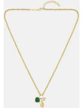 Collar de hombre Umpire de acero con malaquita - Lacoste - FashionsVida