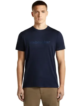 T-shirt à Manches Courtes 150 Tech Lite Ibstitchline Midnight Navy 2XL - Icebreaker - FashionsVida