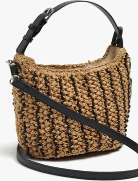 Bolso de mano convertible a bandolera efecto rafia con cierre de cremallera - Parfois - FashionsVida