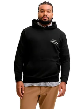 Felpa Con Cappuccio Norrebro Plus Size Black 2XL - Jack & jones - FashionsVida