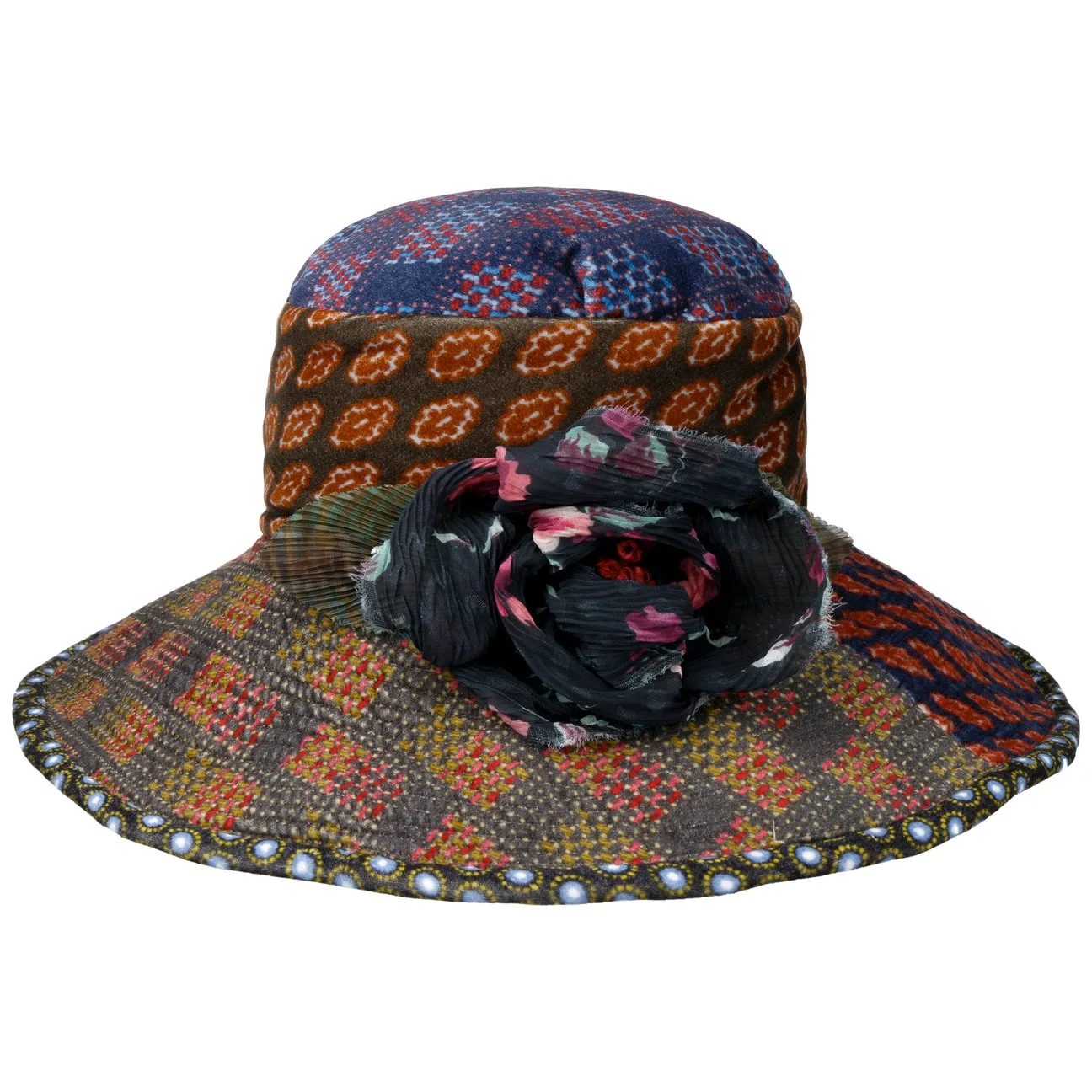 Pavelia Patchwork Cotton Hat by - mixed colours - Damen - Size: One Size - Grevi - FashionsVida