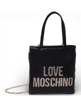 Borsa Soft Donna Nero in Tessuto - Love Moschino - FashionsVida