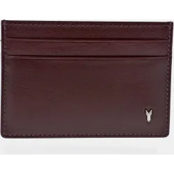 Tarjetero plano hombre en piel color brandy