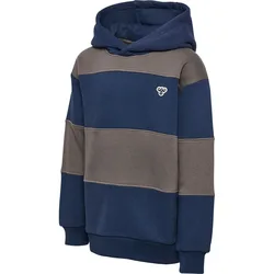Felpa Con Cappuccio Loose Stripe Bee Dress Blue 122-128 cm