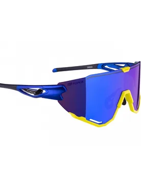 Occhiali per bici ciclismo CREED blu-fluo - FORCE - FashionsVida