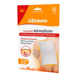 Extragroßes Wärmepflaster, 3 Stück weiss