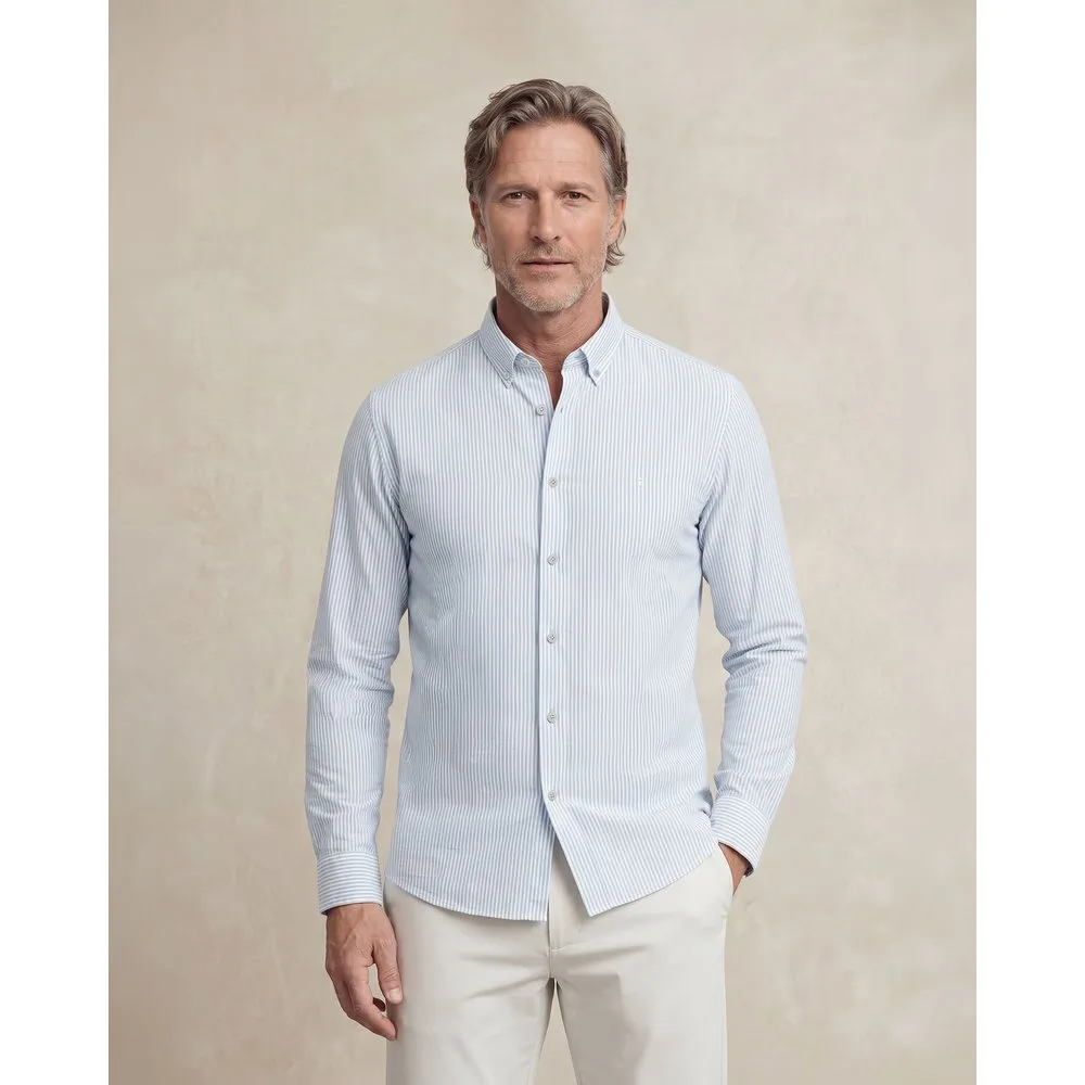 Camisa non iron de hombre corte regular rayas - Sepiia - FashionsVida