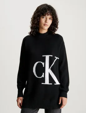 Jersey Mujer holgado de algodón con monograma - Calvin Klein Jeans - FashionsVida