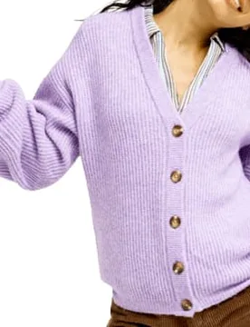 Cardigan à boutons - Deep As The Ocean Cardigan Viola en Nylon - Taille M - Violet - Roxy - FashionsVida